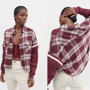 URBAN Outfitters-BDG Flannel/Thermal Button Down Top (Size:Medium)